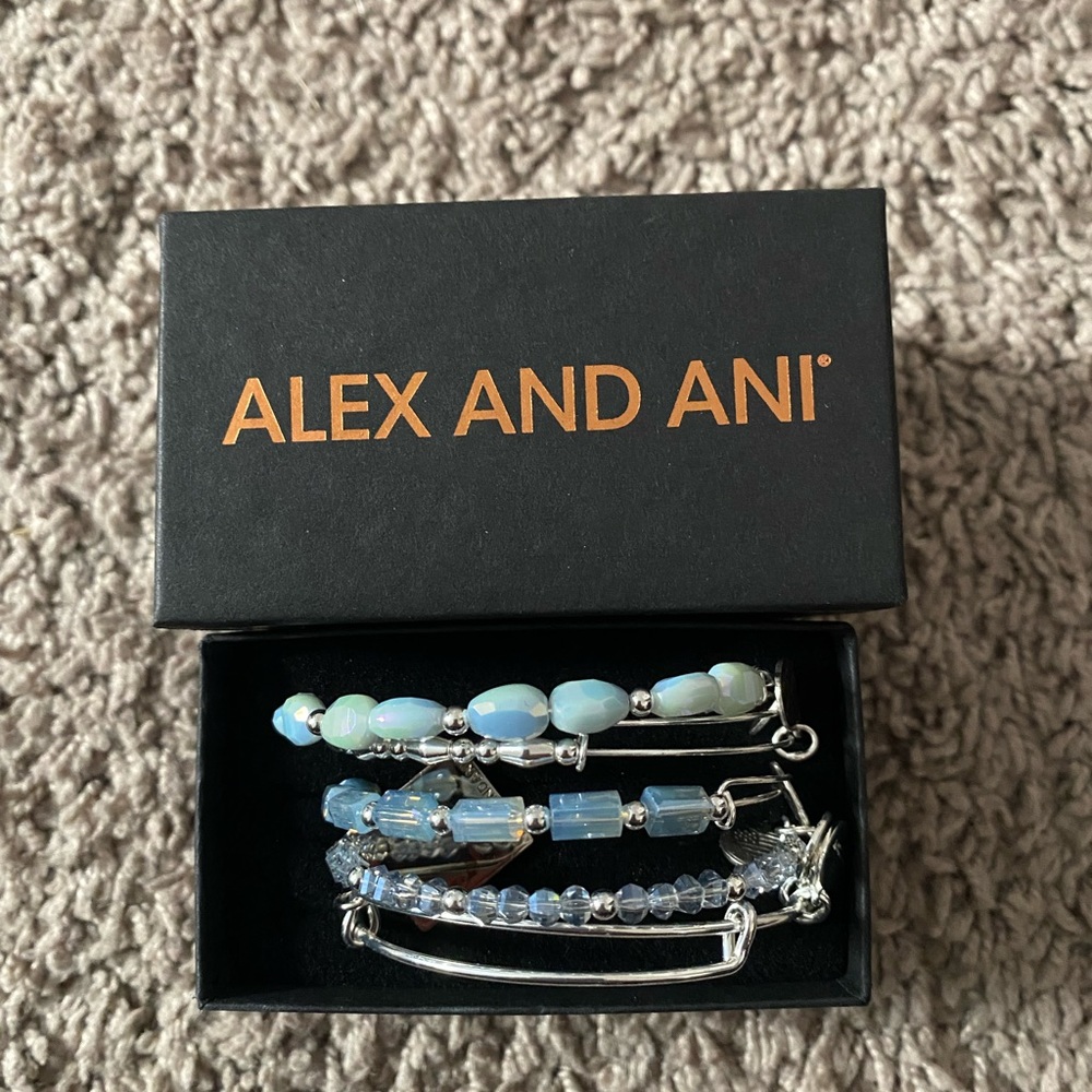 Alex and Ani “it’s the most wonderful time of the year” stack